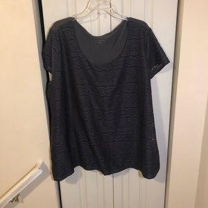 NWT Merona 4X Gray Lace Shirt